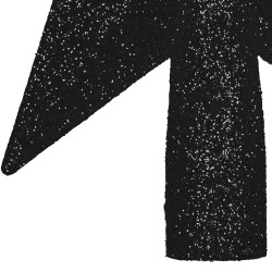 Hviezda na stromček 15cm trblietavá čierna, vianočná ozdoba