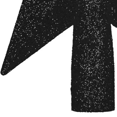 Hviezda na stromček 15cm trblietavá čierna, vianočná ozdoba