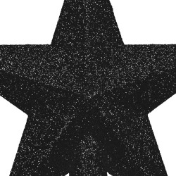 Hviezda na stromček 15cm trblietavá čierna, vianočná ozdoba