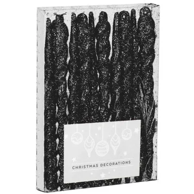 Cencúle 12,5cm čierne sada 10ks, vianočné ozdoby