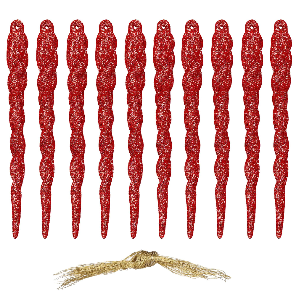 Cencúle 12,5cm červené sada 10ks, vianočné ozdoby