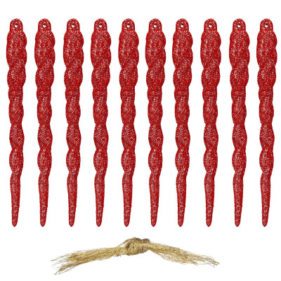 Cencúle 12,5cm červené sada 10ks, vianočné ozdoby