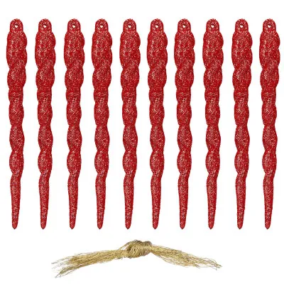 Cencúle 12,5cm červené sada 10ks, vianočné ozdoby