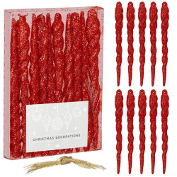 Cencúle 12,5cm červené sada 10ks, vianočné ozdoby