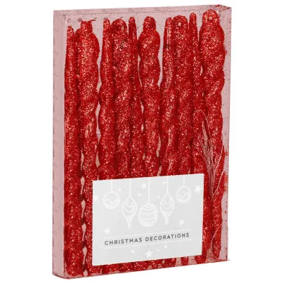 Cencúle 12,5cm červené sada 10ks, vianočné ozdoby