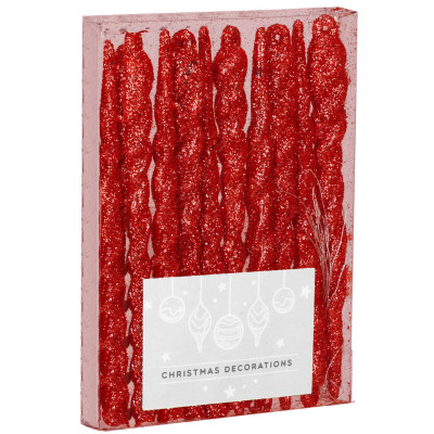 Cencúle 12,5cm červené sada 10ks, vianočné ozdoby