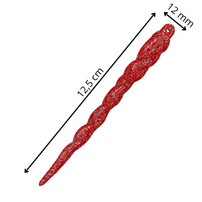 Cencúle 12,5cm červené sada 10ks, vianočné ozdoby