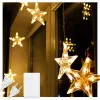 LED svetelný záves Hviezdy - 2,5x0,83m, 70LED, 8 funkcií, IP20, teplá biela