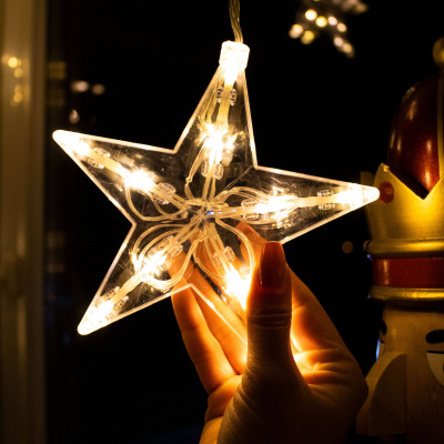 LED svetelný záves Hviezdy - 2,5x0,83m, 70LED, 8 funkcií, IP20, teplá biela