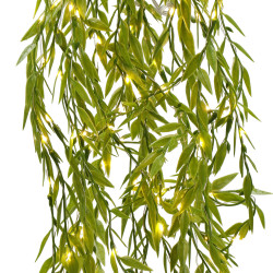 LED záves Lístky - 5,85x1,05m, 200LED, 8 funkcií, IP44, teplá biela