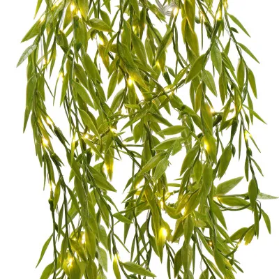 LED záves Lístky - 5,85x1,05m, 200LED, 8 funkcií, IP44, teplá biela