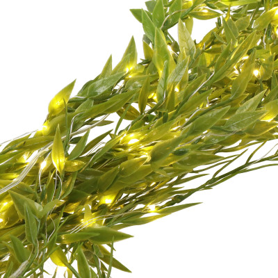 LED záves Lístky - 5,85x1,05m, 200LED, 8 funkcií, IP44, teplá biela