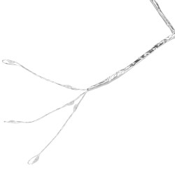 LED Bonsai strieborná - 45cm, 90LED, 2 funkcie, USB, 3xAA, IP20, studená biela