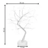 LED Bonsai strieborná - 45cm, 90LED, 2 funkcie, USB, 3xAA, IP20, studená biela