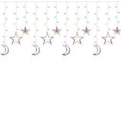 LED záves Nočná obloha - 2,5x0,9m, 138LED, 8 funkcií, pamäť, IP44, multicolor