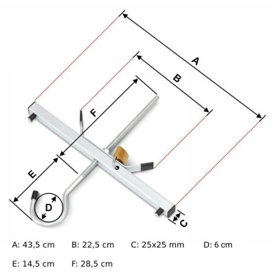 Strešný nosič rebríkov HIGHER CR-01 PRO
