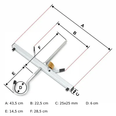 Strešný nosič rebríkov HIGHER CR-01 PRO