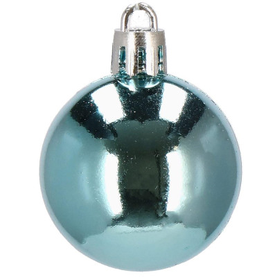 Vianočné banky svetlomodré mix - 4cm, sada 20ks