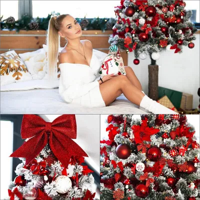 Vianočný stromček Smrek zasnežený na kmienku 220 cm