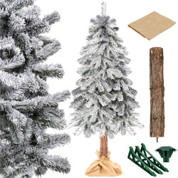 Vianočný stromček Smrek zasnežený na kmienku 220 cm