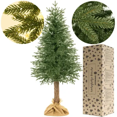 Vianočný stromček Smrek DeLuxe prírodný na kmienku 220 cm