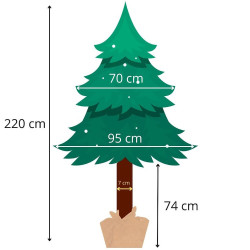 Vianočný stromček Smrek DeLuxe prírodný na kmienku 220 cm
