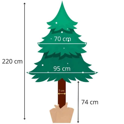 Vianočný stromček Smrek DeLuxe prírodný na kmienku 220 cm