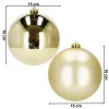 Vianočné banky XXL svetlo zlaté mix - 15cm, sada 2ks