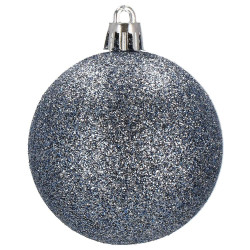 Vianočné banky modro-strieborné mix - 4/5/6cm, sada 30ks