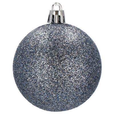 Vianočné banky modro-strieborné mix - 4/5/6cm, sada 30ks