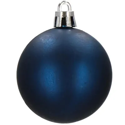 Vianočné banky modro-strieborné mix - 4/5/6cm, sada 30ks