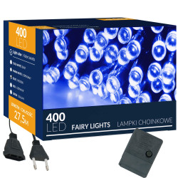 LED svetelná reťaz - 27,5m, 400LED, 8 funkcií, modrá