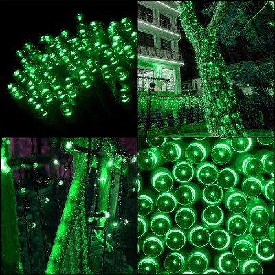 LED svetelná reťaz - 22,5m, 300LED, 8 funkcií, zelená