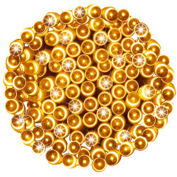 LED svetelná reťaz - 22,5m, 300LED, 8 funkcií, teplá biela