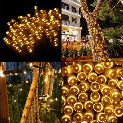 LED svetelná reťaz - 22,5m, 300LED, 8 funkcií, teplá biela