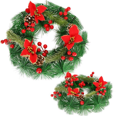 Adventný veniec s ozdobami 30cm, vianočné dekorácie