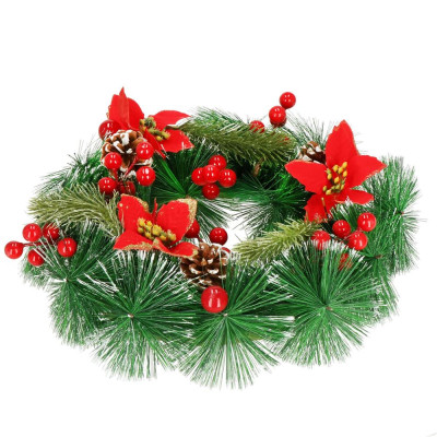 Adventný veniec s ozdobami 30cm, vianočné dekorácie