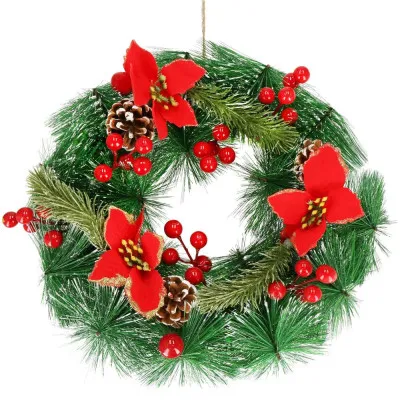 Adventný veniec s ozdobami 30cm, vianočné dekorácie