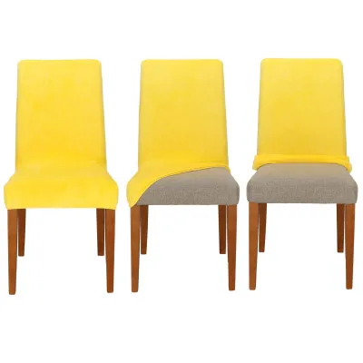 Poťah na stoličku elastický SPRINGOS HA5243 žltý