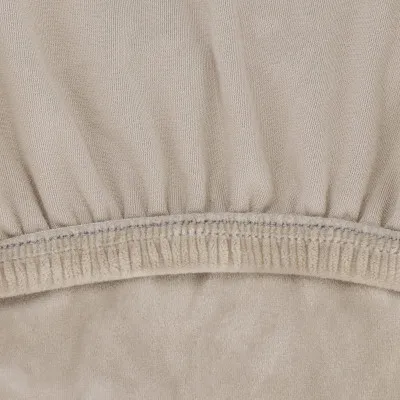 Poťah na stoličku elastický SPRINGOS HA5240 svetlo béžový zamat