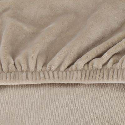 Poťah na stoličku elastický SPRINGOS HA5240 svetlo béžový zamat