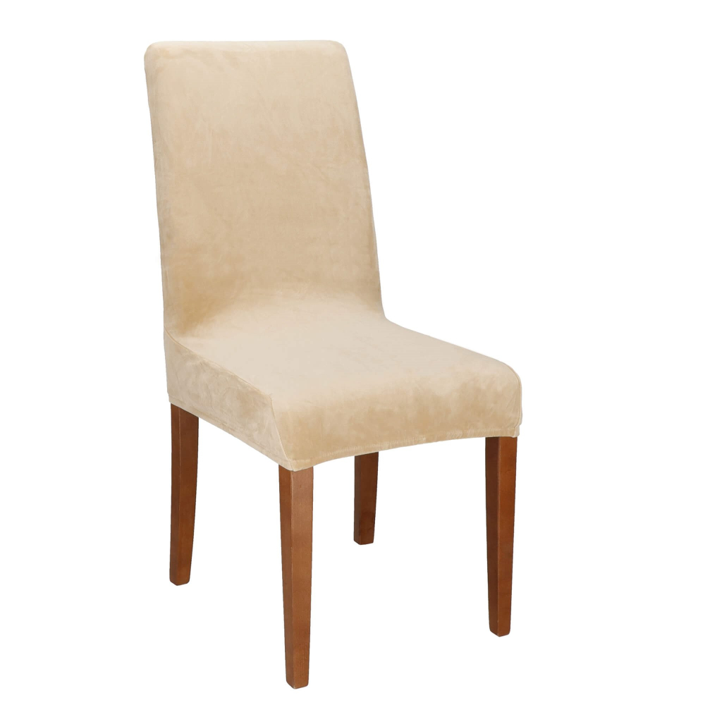 Poťah na stoličku elastický SPRINGOS HA5242 béžový zamat