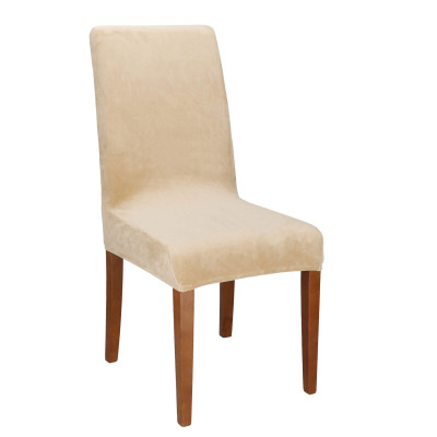 Poťah na stoličku elastický SPRINGOS HA5242 béžový zamat