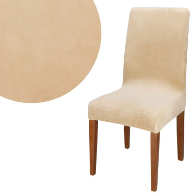 Poťah na stoličku elastický SPRINGOS HA5242 béžový zamat