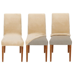 Poťah na stoličku elastický SPRINGOS HA5242 béžový zamat