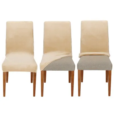 Poťah na stoličku elastický SPRINGOS HA5242 béžový zamat