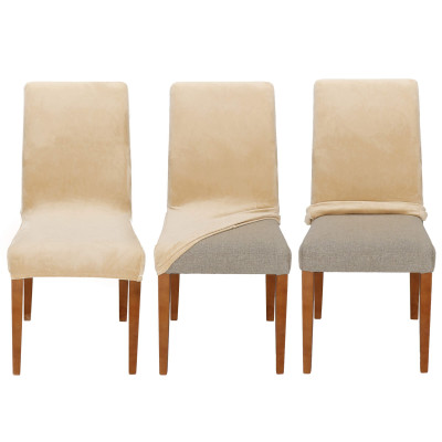 Poťah na stoličku elastický SPRINGOS HA5242 béžový zamat