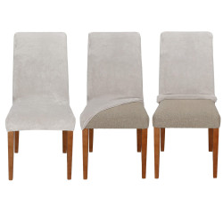 Poťah na stoličku elastický SPRINGOS HA5241 sivý zamat