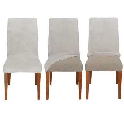 Poťah na stoličku elastický SPRINGOS HA5241 sivý zamat