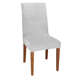 Poťah na stoličku elastický SPRINGOS HA5241 sivý zamat